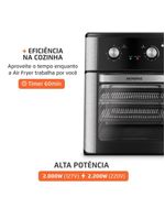 Fritadeira Air Fryer Forno Oven Mondial 2000W Preto 12L AFON-12L-AB 110V