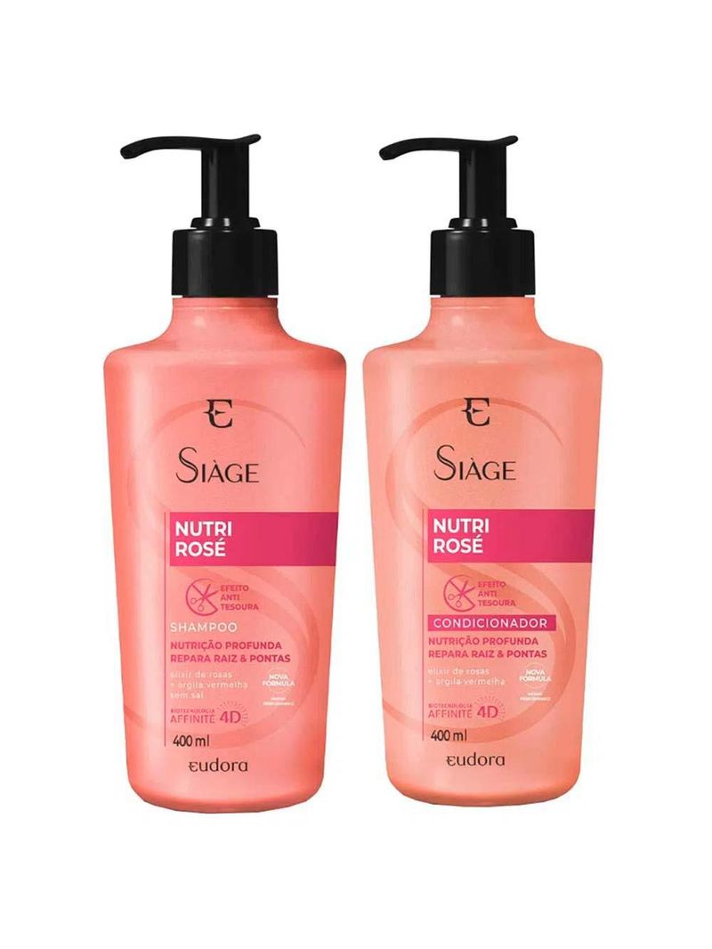 Eudora siage nutri rose kit - shampoo + condicionador