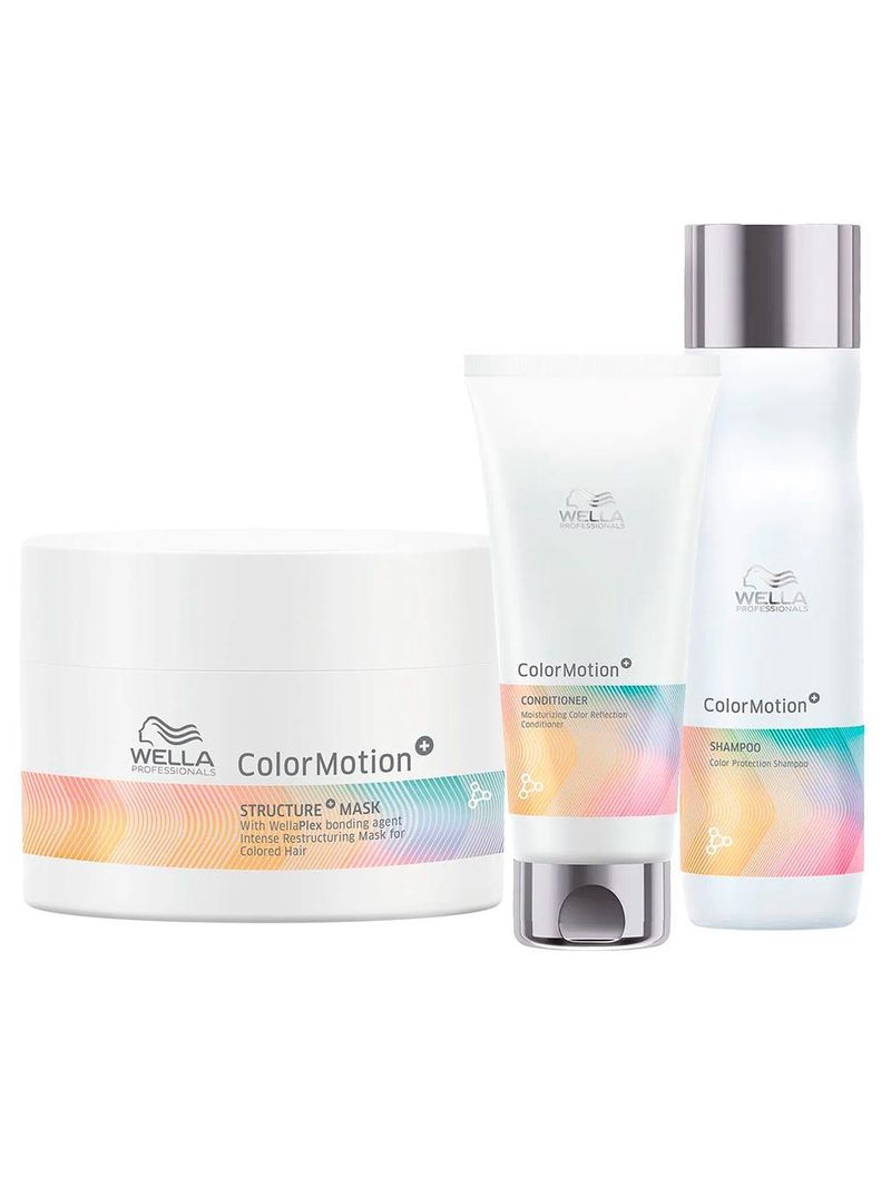 Wella professionals color motion kit – shampoo + condicionador + máscara