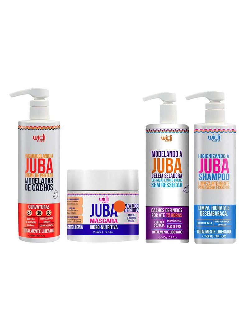 Widi care juba kit - creme de pentear + máscara + geléia + shampoo