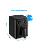 Fritadeira Air Fryer Quad Fry 1400W 4,2L Preta Com Tecnologia Air Circuit 360° 220V