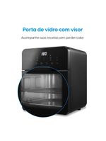 Fritadeira Air Fryer Forno Style Oven Fry 10 Litros 110v 1400w Grelha Removível Com Painel Digital
