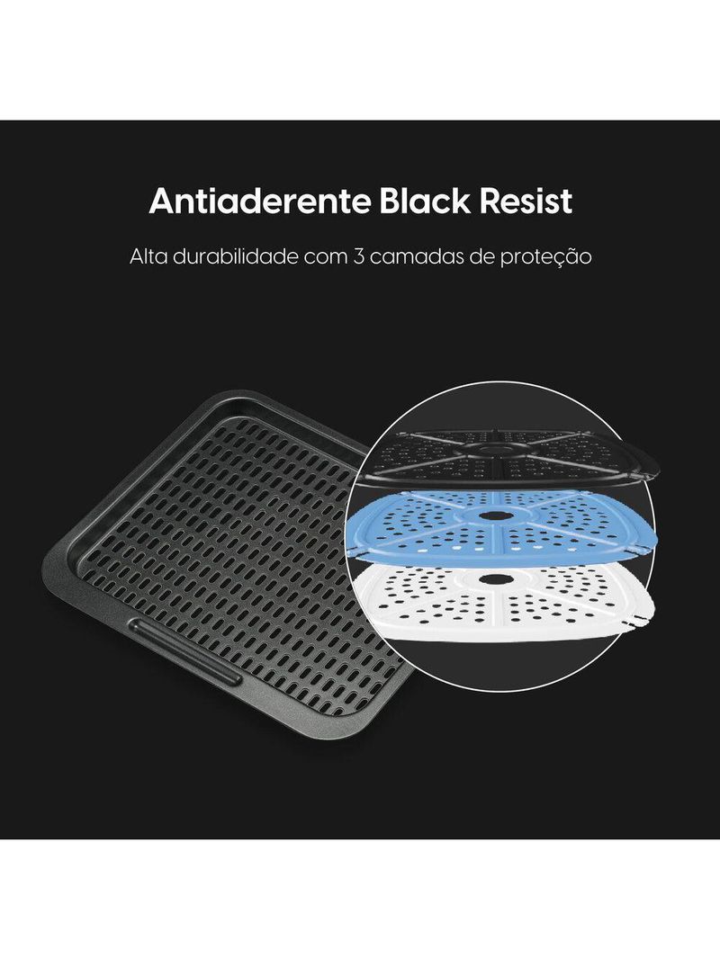 Fritadeira Air Fryer Forno Style Oven Fry 10 Litros 110v 1400w Grelha Removível Com Painel Digital