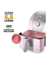 Air Fryer Rosa Britânia 5,5L Sem Óleo 1500W BAFE53 110V