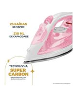 Ferro De Passar A Vapor Britânia Rosa Vapor Extra BFVE01A 220V