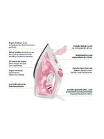 Ferro De Passar A Vapor Britânia Rosa Vapor Extra BFVE01A 220V