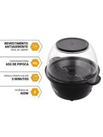Pipoqueira Elétrica Philco 2 em 1 Antiaderente 65g PPIE03A 110V