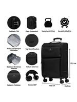 Mala média poliéster 4 rodas swiss one verbier ii preto