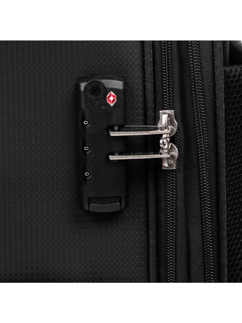 Mala média poliéster 4 rodas swiss one verbier ii preto