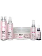 Cadiveu professional quartzo shine by boca rosa hair - kit shampoo + máscara + leave-in + sérum + proteína