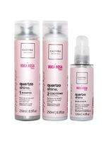 Cadiveu professional quartzo shine by boca rosa hair - kit shampoo + condicionador + leave-in