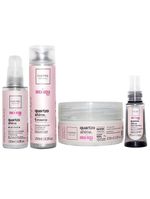 Cadiveu professional quartzo shine by boca rosa hair - kit shampoo + máscara + leave-in + sérum