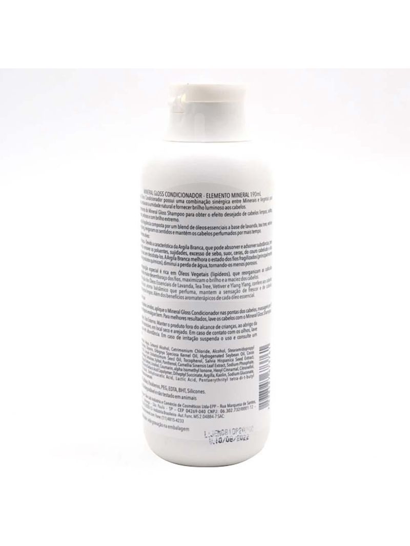 Elemento mineral mineral gloss condicionador