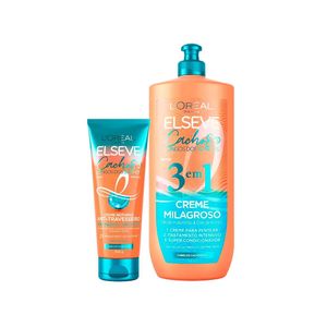 Elseve cachos longos dos sonhos kit - creme noturno + creme 3 em 1