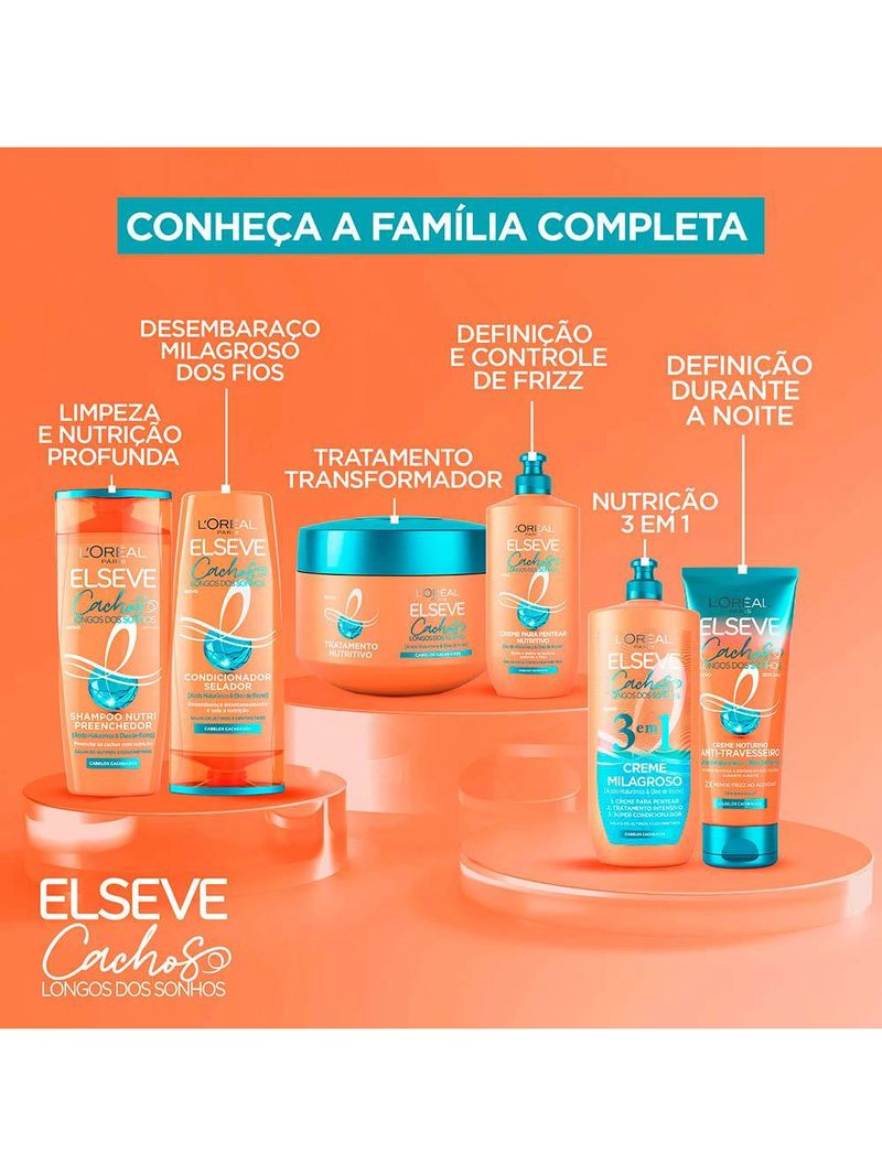 Elseve cachos longos dos sonhos kit - shampoo + condicionador + máscara+ creme de pentear