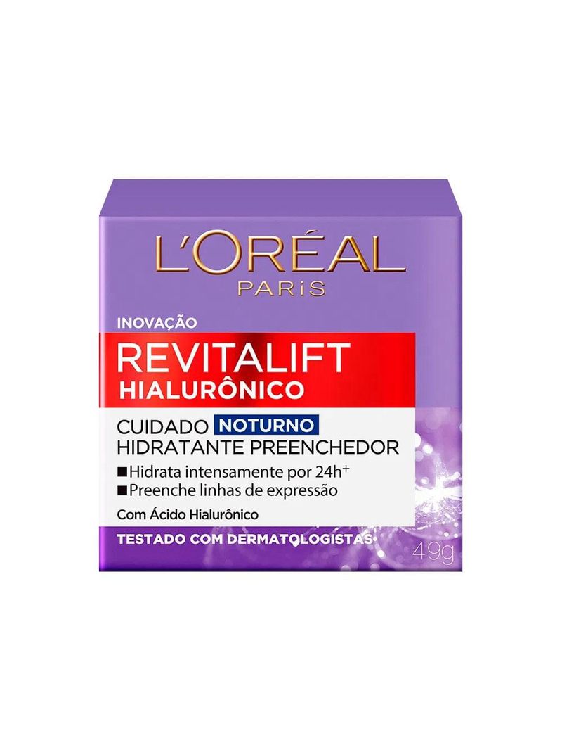 L'oréal paris revitalift hialurônico kit - creme noturno + sérum anti-idade