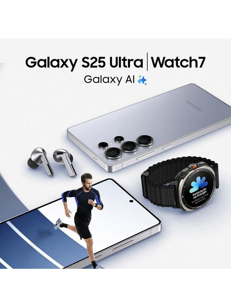 Smartphone samsung galaxy s25 ultra titânio preto 256gb, tela 69", 12gb ram, ai inteligência artificial, ip68, s-pen, snapdragon 8 elite e 4 câmeras