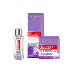 L'oréal paris revitalift hialurônico kit - noturno + sérum + creme para olhos