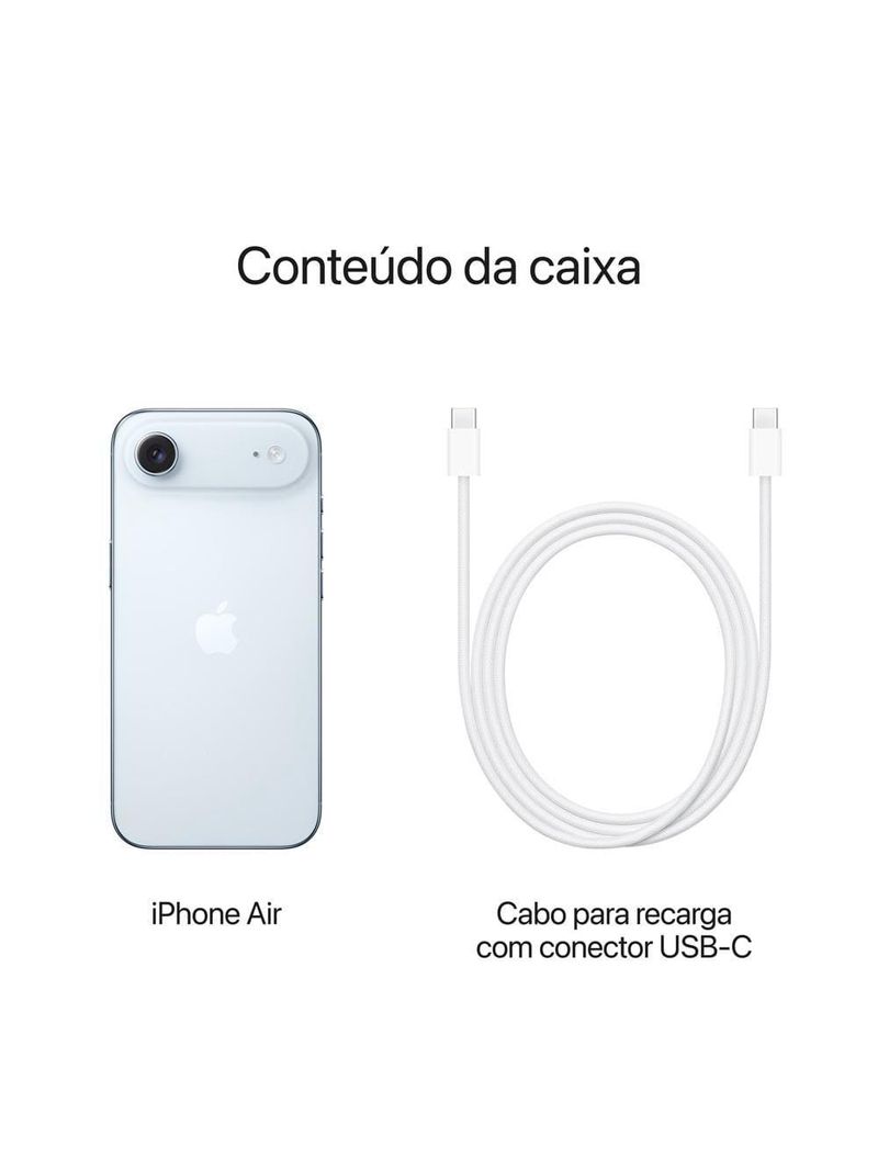 Apple iphone air 512gb 6,5" 48mp azul-céu