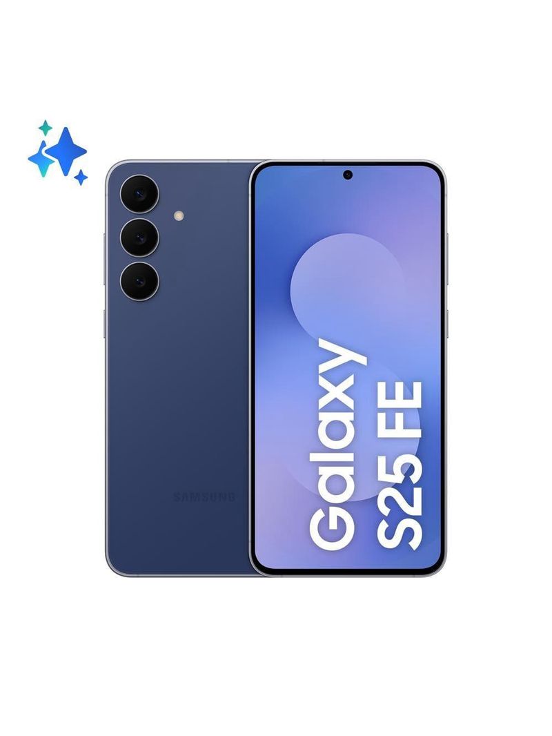 Smartphone samsung galaxy s25 fe 5g tela 6,7” amoled 256gb 8gb ram câmera 50mp azul-marinho