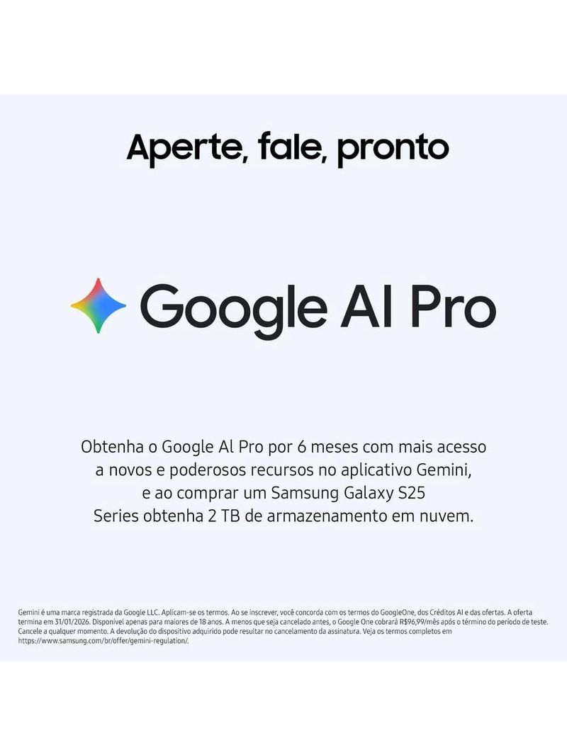 Smartphone samsung galaxy s25 fe 5g tela 6,7” amoled 256gb 8gb ram câmera 50mp azul-marinho