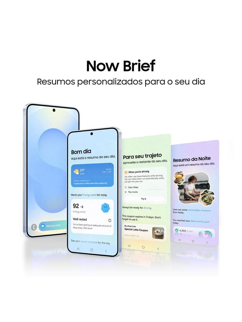 Smartphone samsung galaxy s25 5g azul 256gb, tela de 62", 12gb ram, ai inteligência artificial, ip68, processador snapdragon 8 elite e câmera tripla