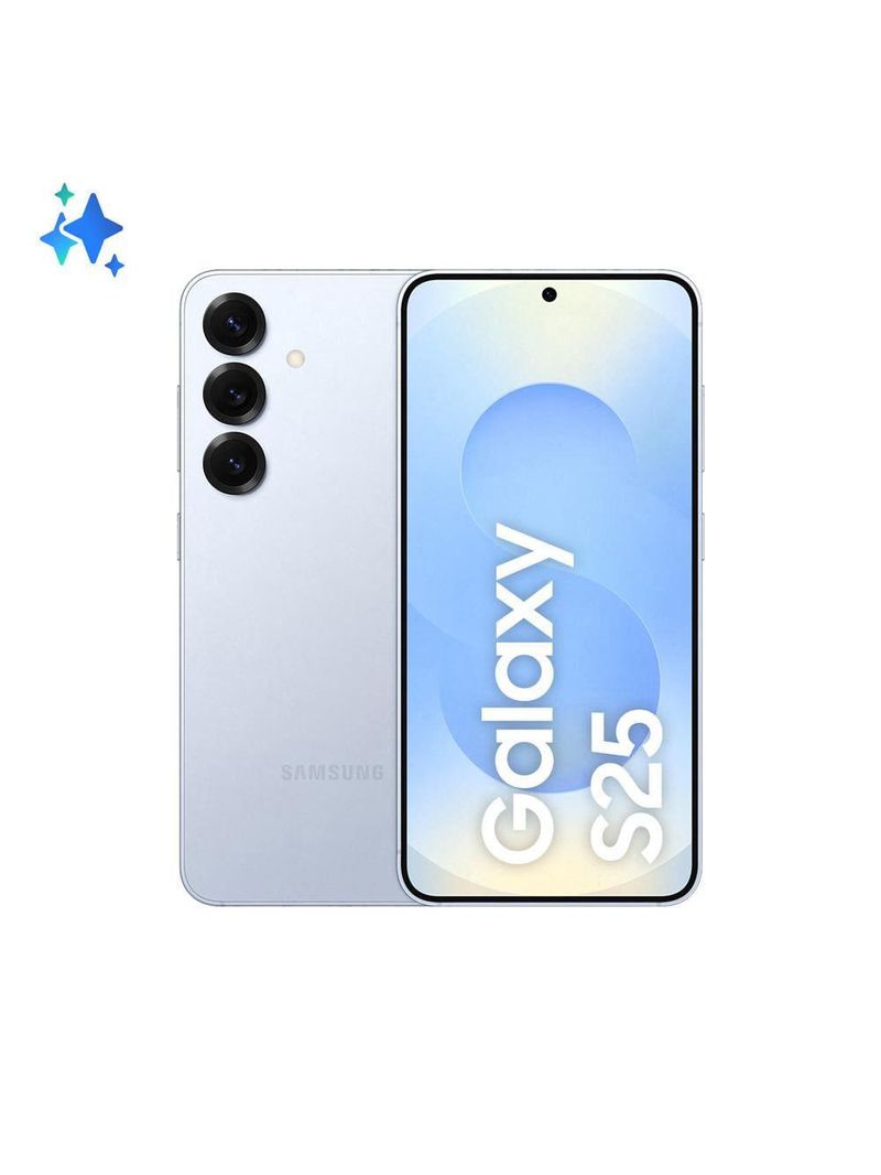 Smartphone samsung galaxy s25 5g azul 256gb, tela de 62", 12gb ram, ai inteligência artificial, ip68, processador snapdragon 8 elite e câmera tripla
