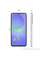 Smartphone samsung galaxy a36 5g violeta 256gb, 8gb ram, câmera tripla até 50mp, tela super amoled 67", ip67, nfc, recursos ai e snapdragon 6 gen 3