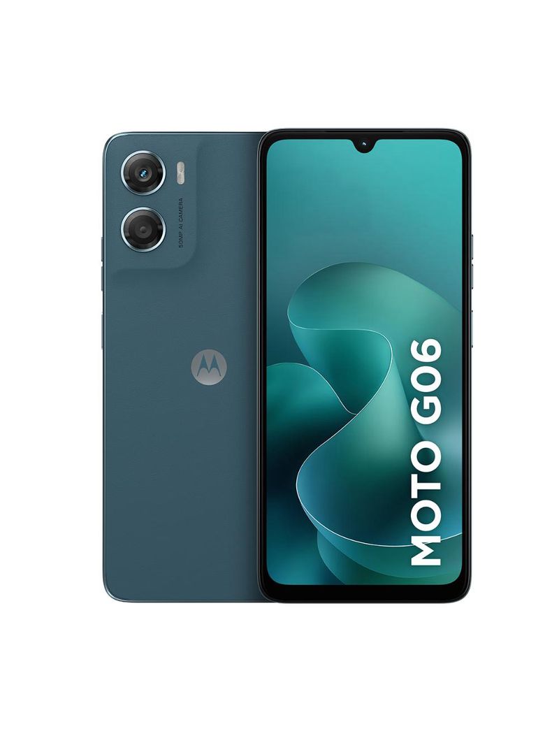 Smartphone motorola moto g06 4g tela 6,9” 128gb câmera 50mp azul marinho