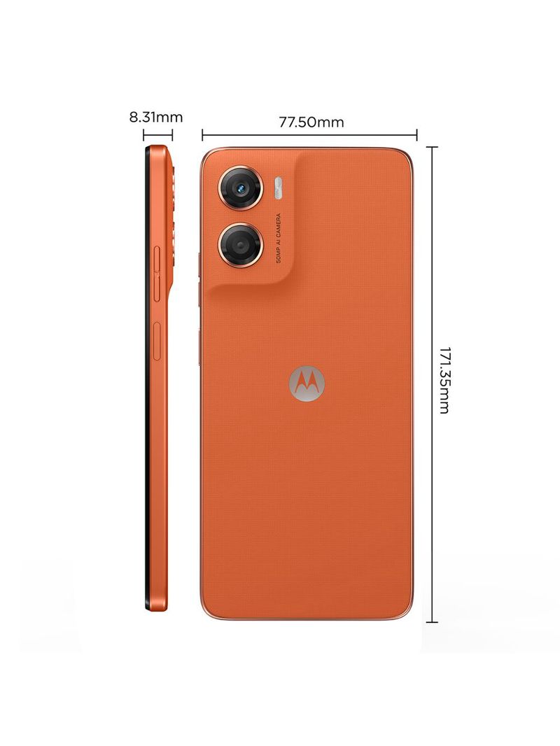 Smartphone motorola moto g06 4g tela 6,9” 128gb câmera 50mp laranja