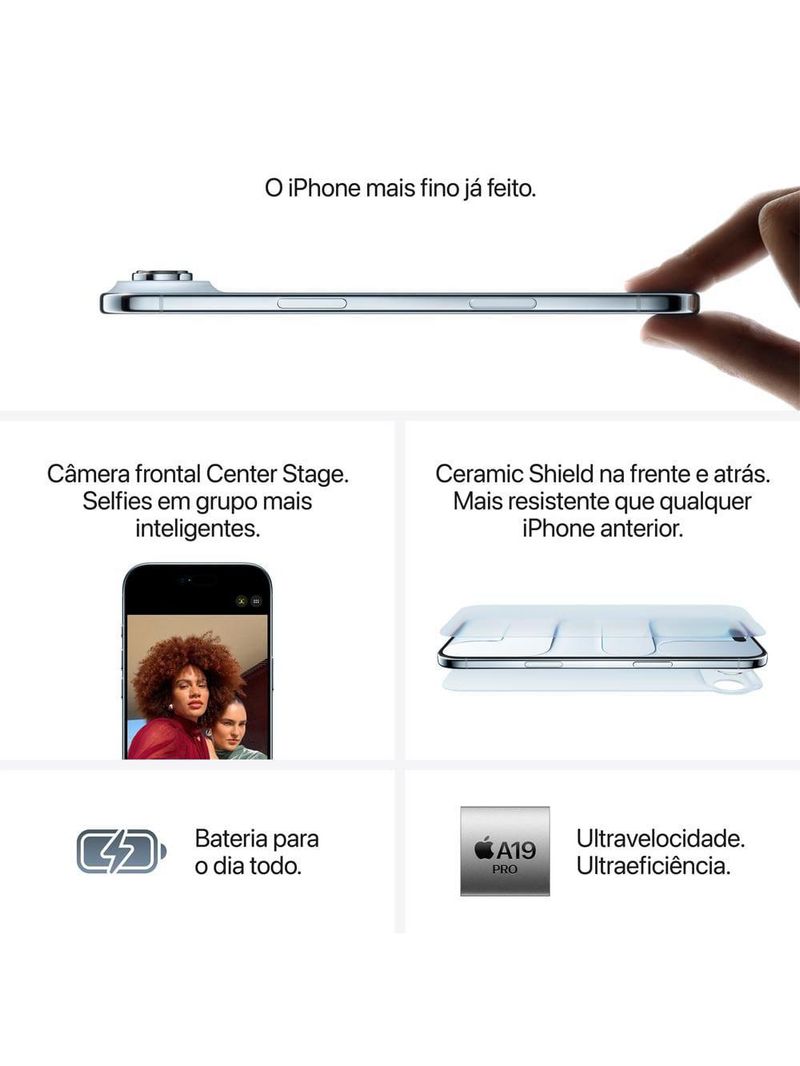 Apple iphone air 512gb 6,5" 48mp branco