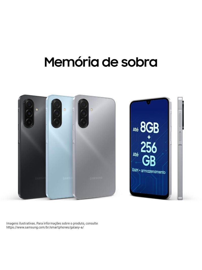 Celular samsung galaxy a17 4g tela 67" 128gb super amoled câmera tripla 50mp azul