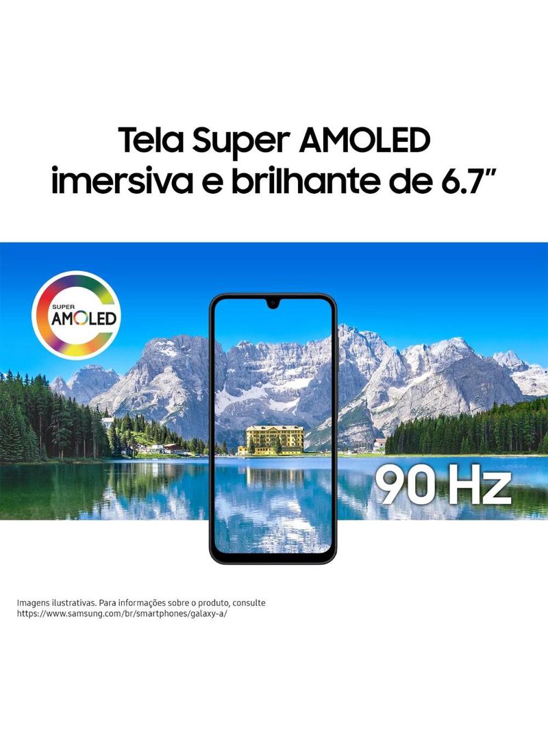 Celular samsung galaxy a17 4g tela 67" 128gb super amoled câmera tripla 50mp cinza