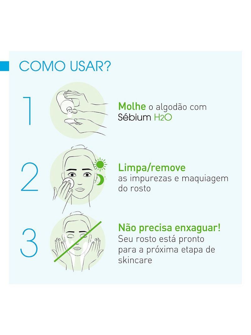 Kit bioderma h2o sebium Água micelar antioleosidade com 2 unidades