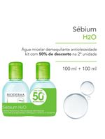 Kit bioderma h2o sebium Água micelar antioleosidade com 2 unidades