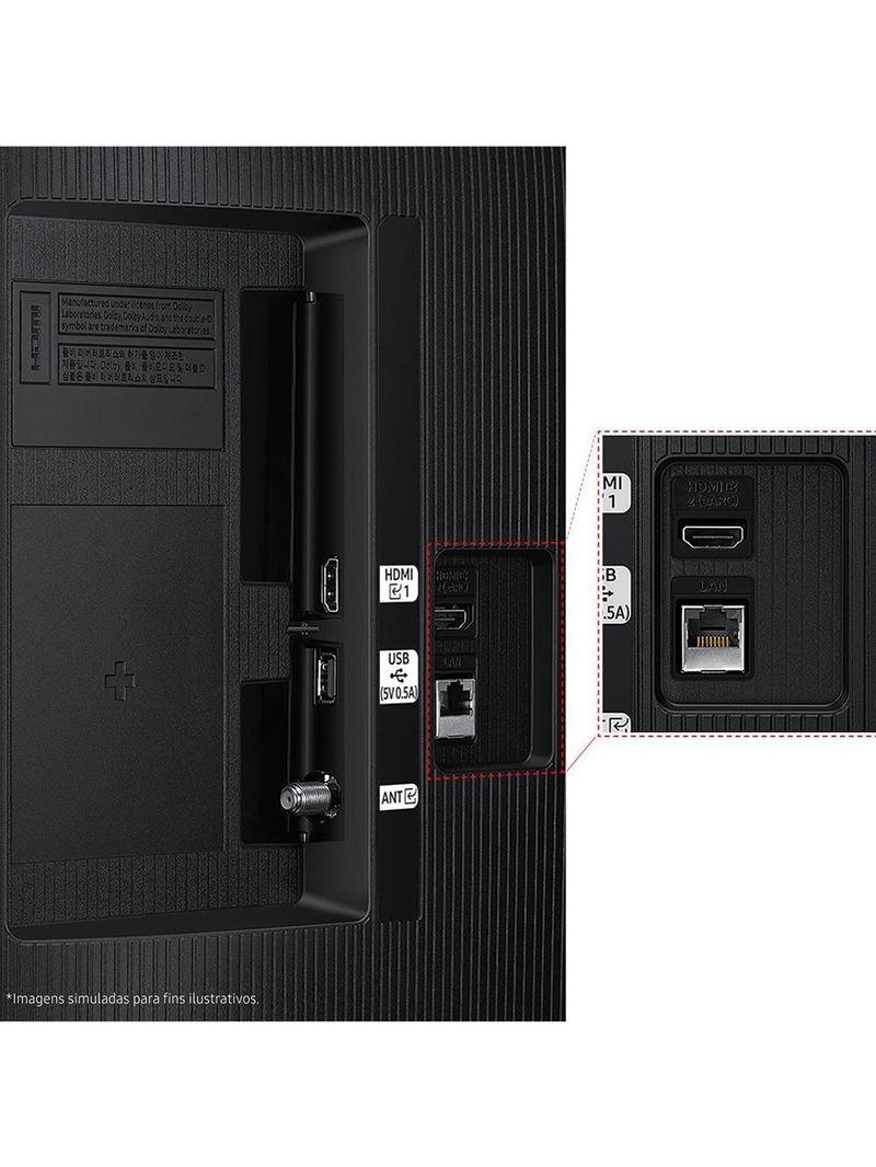 Smart tv 32" hd samsung h5000f sistema operacional tizen hdr purcolor