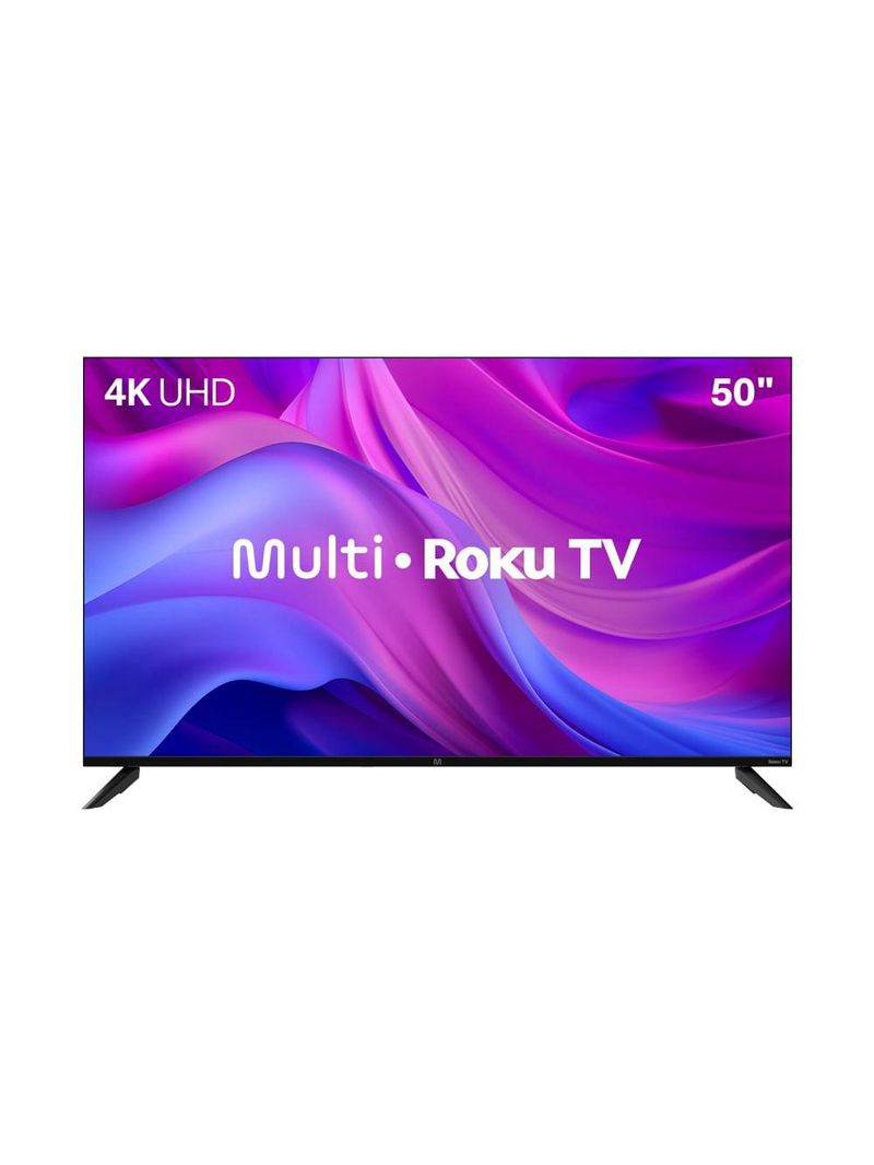 Multi roku tv 50" smart com imagem 4k 4 hdmi 2 usb compatível com alexa e google home - tl059m