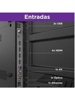 Multi roku tv 50" smart com imagem 4k 4 hdmi 2 usb compatível com alexa e google home - tl059m