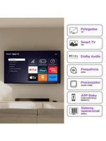 Smart tv multi roku 32" com imagem hd 3 hdmi 2 usb - tl052m