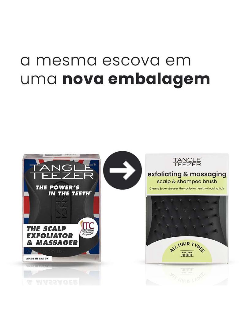 Escova esfoliante para cabelos tangle teezer scalp brush