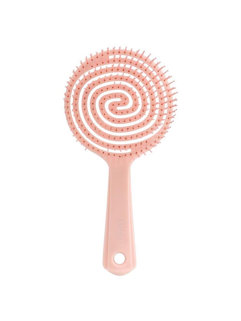 Escova de cabelo redonda proart easy flexi rosa