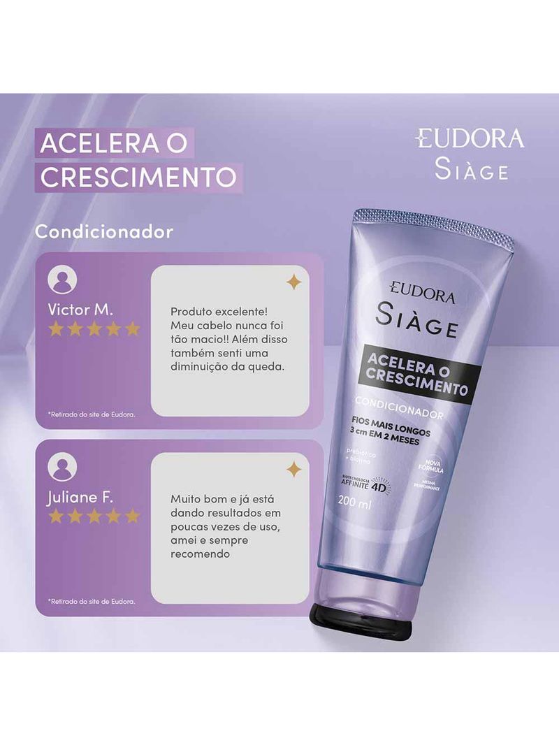 Eudora siàge acelera o crescimento condicionador