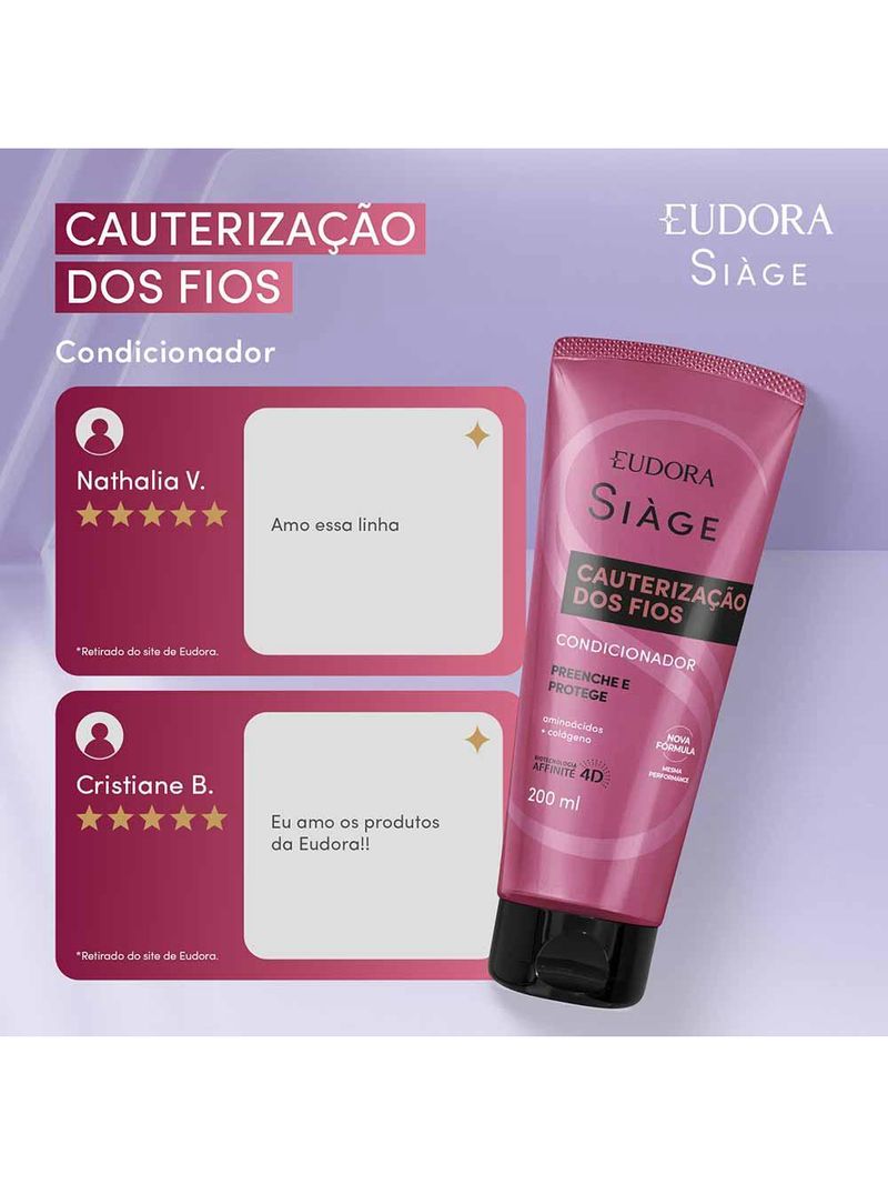 Eudora siàge cauterização dos fios – condicionador cauterizador