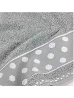 Jogo de banho meggy poá bolinhas toalhas macias 100% algodão 5 peças cinza granito