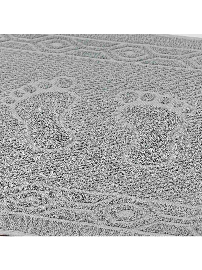 Jogo de banho meggy poá bolinhas toalhas macias 100% algodão 5 peças cinza granito