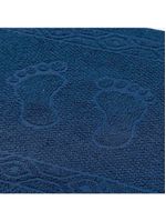 Jogo de banho meggy poá bolinhas toalhas macias 100% algodão 5 peças azul marinho