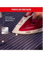 Ferro De Passar A Vapor Essentialgliss Arno FMQ Rosa E Branco 220V