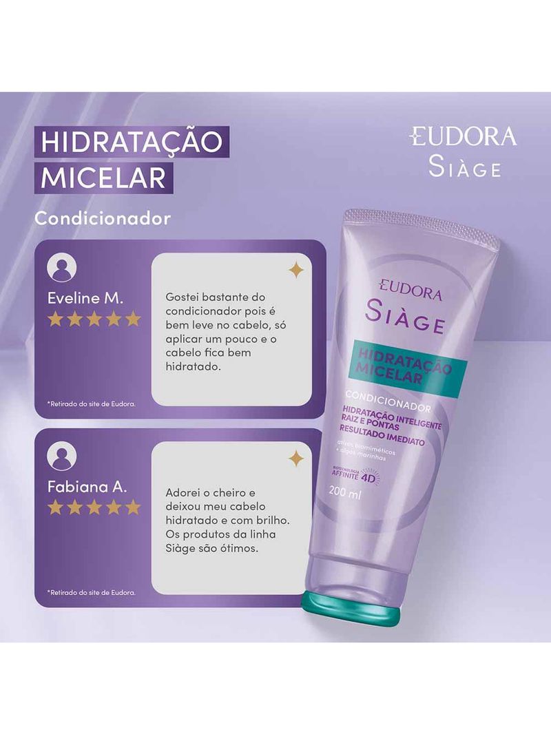 Eudora siàge hidratação micelar condicionador