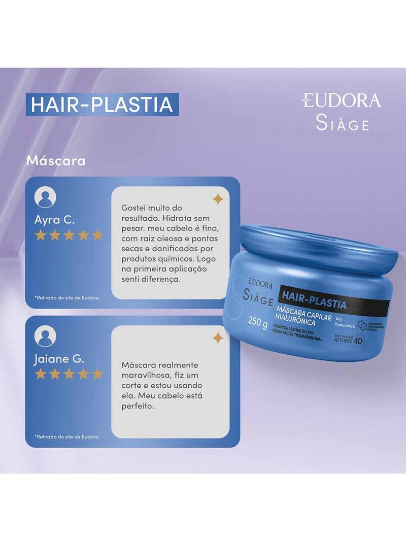 Eudora siàge hair-plastia máscara capilar