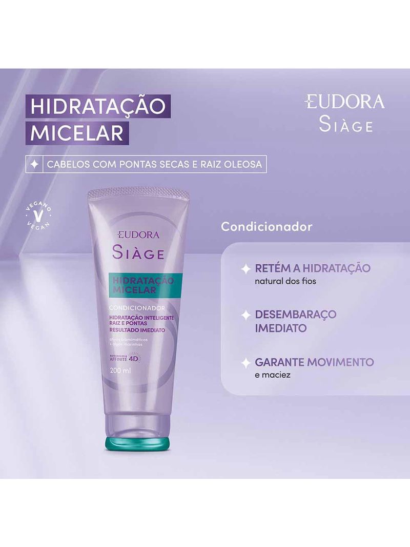 Eudora siàge hidratação micelar condicionador